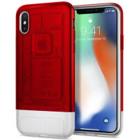 Spigen Klassieke C1 koffer voor Apple iPhone X - rood