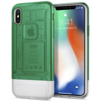 Spigen Klassieke C1 koffer voor Apple iPhone X - groen