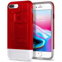 Spigen Klassieke C1 koffer voor Apple-iPhone 8 Plus / 7 Plus - rood