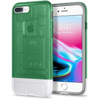 Spigen Klassieke C1 koffer voor Apple-iPhone 8 Plus / 7 Plus - groen