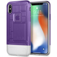 Spigen Klassieke C1 koffer voor Apple iPhone X - violet
