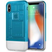 Spigen Klassieke C1 koffer voor Apple iPhone X - blauw