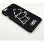 Karl Lagerfeld Head Punk Case voor iPhone 6 / 6S - zwart