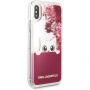 Karl Lagerfeld Peek and Boo Liquid Glitter koffer met vloeibare glitters voor iPhone X - rood