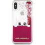 Karl Lagerfeld Peek and Boo Liquid Glitter koffer met vloeibare glitters voor iPhone X - rood