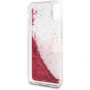 Karl Lagerfeld Peek and Boo Liquid Glitter koffer met vloeibare glitters voor iPhone X - rood