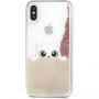 Karl Lagerfeld Peek and Boo Glitter koffer voor Karl Lagerfeld Peek and Boo Glitter voor iPhone X - goud