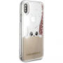 Karl Lagerfeld Peek and Boo Glitter koffer voor Karl Lagerfeld Peek and Boo Glitter voor iPhone X - goud