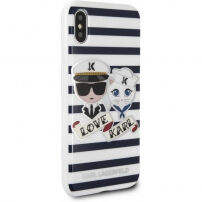 Karl Lagerfeld zeemansband koffer voor zeemansbanden iPhone X - zwart