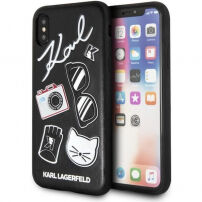 Karl Lagerfeld Pins case voor Karl Lagerfeld Pins voor iPhone X - zwart
