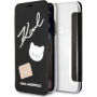 Karl Lagerfeld Spelden Boekenkast met Karl Lagerfeld Spelden iPhone X - zwart