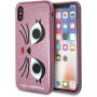 Karl Lagerfeld (Karl Lagerfeld) Karl en Choupette geval voor iPhone X - rozig