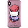 Karl Lagerfeld Paris Glitter koffer voor Karl Lagerfeld Paris Glitter voor iPhone X - rozig