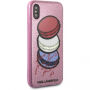 Karl Lagerfeld Paris Glitter koffer voor Karl Lagerfeld Paris Glitter voor iPhone X - rozig