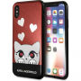 Karl Lagerfeld Originele Karl Lagerfeld frontplaatkoffer voor iPhone X - rood