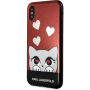 Karl Lagerfeld Originele Karl Lagerfeld frontplaatkoffer voor iPhone X - rood