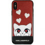 Karl Lagerfeld Originele Karl Lagerfeld frontplaatkoffer voor iPhone X - rood