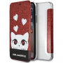 Karl Lagerfeld Valentines Choupette Boekenkast voor Karl Lagerfeld Valentines voor iPhone X - rood