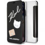 Karl Lagerfeld Spelden Boekenkast voor Karl Lagerfeld Pins voor iPhone 7/8 - zwart