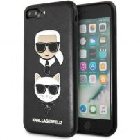 Karl Lagerfeld (Karl Lagerfeld) Karl en Choupette geval voor iPhone 7 Plus / 8 Plus - zwart