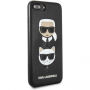 Karl Lagerfeld (Karl Lagerfeld) Karl en Choupette geval voor iPhone 7 Plus / 8 Plus - zwart