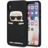 Karl Lagerfeld Stiekeme Karl zaak voor iPhone X - zwart