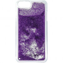 Denk Vloeibare Schitterdekking voor Vloeibare Glitterdekking voor iPhone 6 Plus / 6S Plus / 7 Plus / 8 Plus / 8 Plus - violet