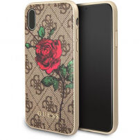 Gok 4G Flower Desire cover voor 4G Flower Desire voor iPhone X - Bruin