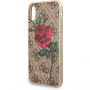 Gok 4G Flower Desire cover voor 4G Flower Desire voor iPhone X - Bruin