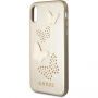 Gokbouten en glinsterende hoes voor iPhone X - beige