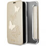 Goknagels en Sparkle Boekenkoker voor iPhone X - beige