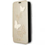 Goknagels en Sparkle Boekenkoker voor iPhone X - beige