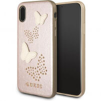 Gokbouten en glinsterende hoes voor iPhone X - roze-goud
