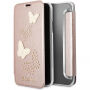 Goknagels en Sparkle Boekenkoker voor iPhone X - roze-goud