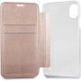 Goknagels en Sparkle Boekenkoker voor iPhone X - roze-goud