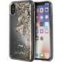Denk Vloeibare Schitter geval voor Vloeibare Glitter voor iPhone X - goud