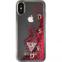 Denk Vloeibare Schitter geval voor Vloeibare Glitter voor iPhone X - rood