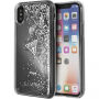 Denk Vloeibare Schitter geval voor Vloeibare Glitter voor iPhone X - zilver