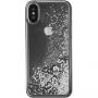 Denk Vloeibare Schitter geval voor Vloeibare Glitter voor iPhone X - zilver