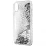 Denk Vloeibare Schitter geval voor Vloeibare Glitter voor iPhone X - zilver