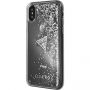 Denk Vloeibare Schitter geval voor Vloeibare Glitter voor iPhone X - zilver