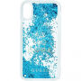 Denk Vloeibare Schitter achterdekking voor Vloeibare Glitter voor iPhone X - blauw
