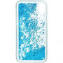 Denk Vloeibare Schitter achterdekking voor Vloeibare Glitter voor iPhone X - blauw