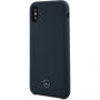 Mercedes Lining Siliconen koffer voor Mercedes Lining Siliconen voor iPhone X - marineblauw