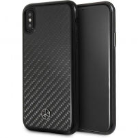 Mercedes Hard Case Dynamic Carbon cover voor iPhone X - zwart