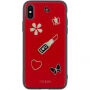 Ik denk Iconische koffer voor iPhone X - rood