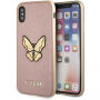 Ik denk dat de Saffianoblinder cover voor iPhone X - roze-goud