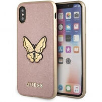 Ik denk dat de Saffianoblinder cover voor iPhone X - roze-goud