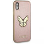 Ik denk dat de Saffianoblinder cover voor iPhone X - roze-goud