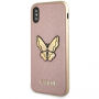 Ik denk dat de Saffianoblinder cover voor iPhone X - roze-goud